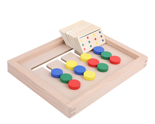 Juego De Lógica En Color Con Forma De Rompecabezas De Madera