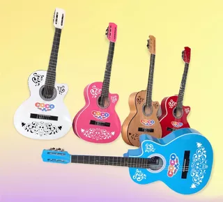 Guitarras Acústicas Junior Serie Coco Con Forro Y Marcación