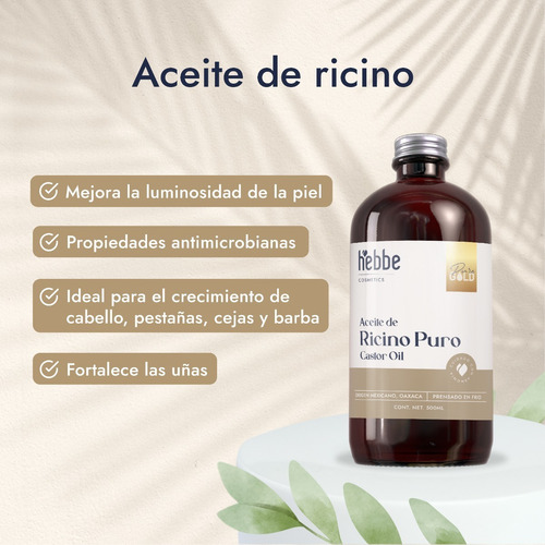 Imagen 4 de 9 de Aceite De Ricino Puro + Aceite De Coco Líquido 500 Ml