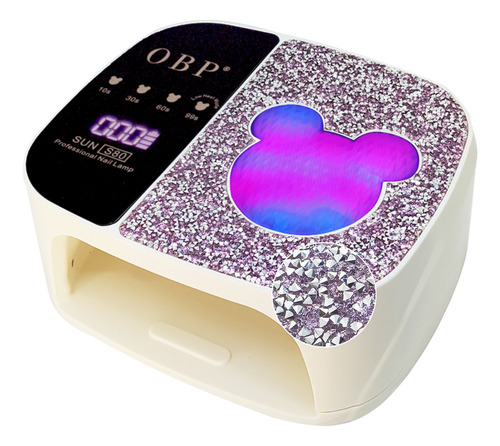Lámpara Uv/led De Uñas Secador Recargable Con Diamante 108w