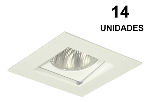 14 Luminária Embutir Quadrado Recuado Flat Led Par20 Mli04