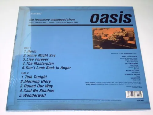 Oasis Lp The Legendary Unplugged Show Novo Raro | MercadoLivre
