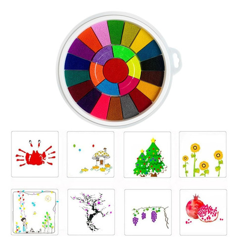 Ipawty Kit De Pintura De Dedos 25 Colores Lavable Dibujo De