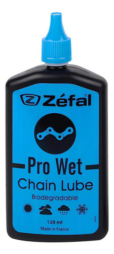 Lubricante Cadena Zéfal Biodegradable 120ml Pro Wet Lube