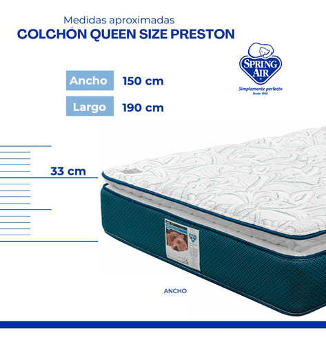 Colchón Queen Size Spring Air Preston Back Supporter