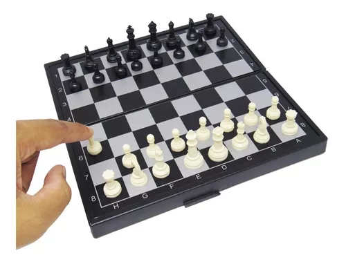 Jogo De Xadrez De Tabuleiro 32Pçs Dobravel Com Imã Chess - Show