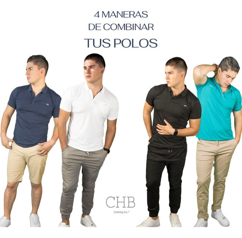 Playera Tipo Polo Para Hombre Slim Fit