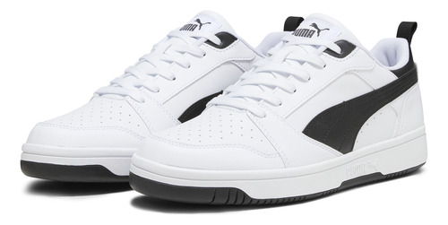 Tenis Rebound V6 Puma Unisex Blanco Y Negro
