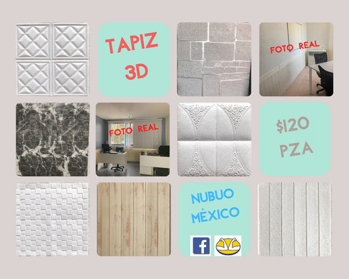 Imagen 2 de 5 de Tapiz 3d Diseño Flores Blanco En Existencia