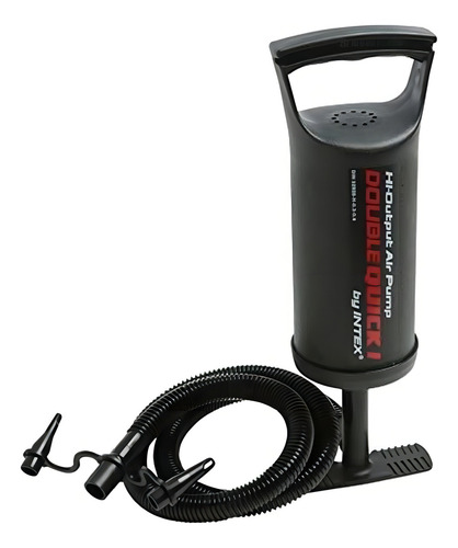 Bomba de aire manual pequeña Double Quick - Intex 68612, color negro