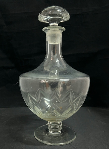 Botellon De Licor 27x19 De Cristal Tallado Con Tapa Whisky (Usado)