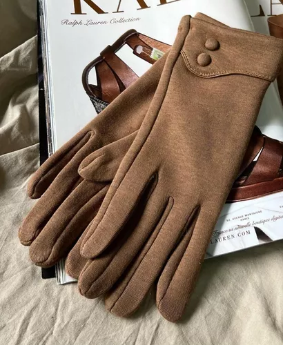 Guantes Mujer Con Botones Calidad Invierno Dama