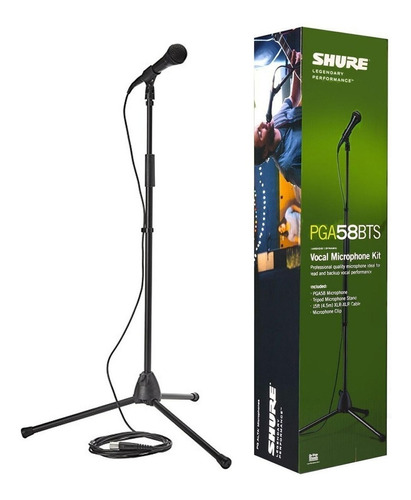 Microfone Shure PG Alta PGA58-BTS Dinâmico Cardioide cor preto