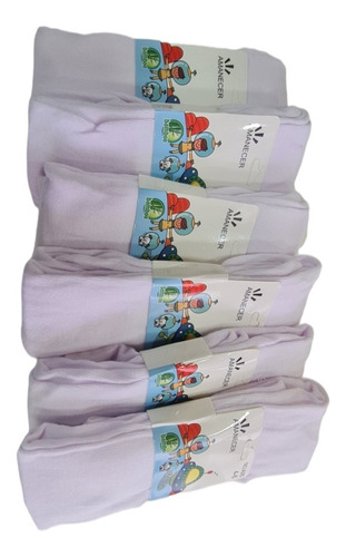 Pack 6 Pantys Bambú Blancas Niña/niño 