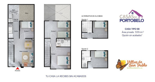 Imagen 19 de 21 de Casas De Portobelo. Casas En Conjunto Cerrado En Villas De San Pablo Con Subsidio De Vivienda