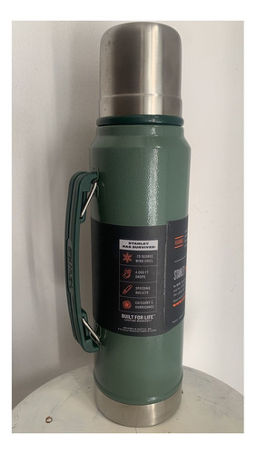 Termo Stanley Classic Vacuum Bottle 1.1 QT de acero inoxidable hammertone green