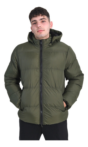 Campera Hombre Corderito Capucha Desmontable Bolsillo Cierre