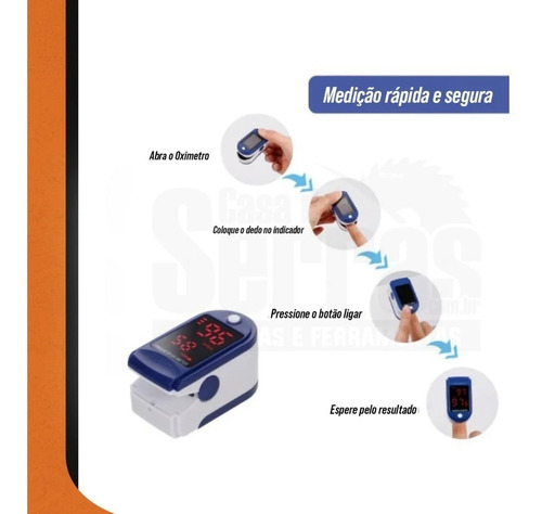 Imagem 3 de 6 de Oximetro Digital De Dedo Pulso Saturação De Oxigênio