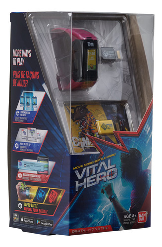 Reloj Digital Interactivo Digimon Vital Hero Rojo Rojo