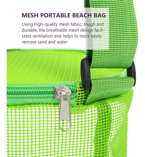 Bolsa Grande Y Transpirable Para Juguetes De Playa, 1 Unidad