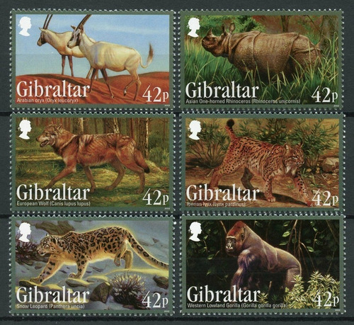 2012 Fauna En Peligro Extinción- Felinos- Gibraltar Mnh