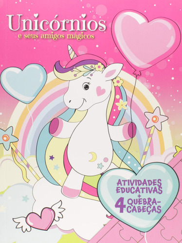 Libro Kit Atividades E 4 Quebra Cabecas Unicornios De Disney