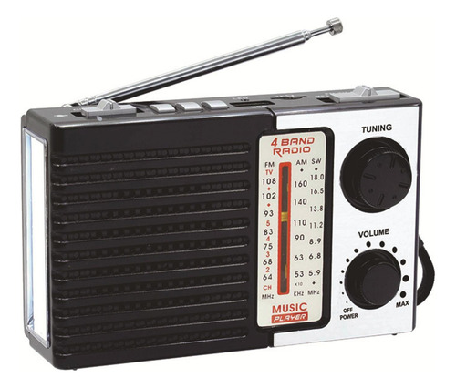 Plug-in Fm/am/sw Manual De Rádio Retrô De Banda Múltipla