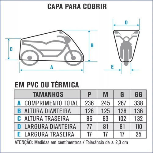 Capa Cobrir Moto Impermeável Todos Os Modelos Impermeável