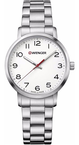 Reloj Wenger Avenue Mujer Original Color de la correa Plateado Color del bisel Plateado Color del fondo Blanco