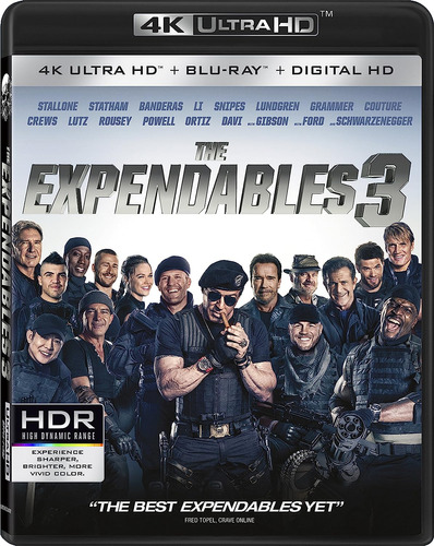 Pelicula Expendables 3 [4k Ultra Hd + Blu-ray + Digital Hd]