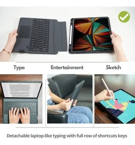Funda Teclado Magnético Para iPad 2021 Modelo 102, 9g/8g/7g