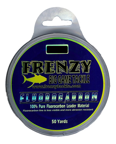 Frenzy 80-pound Fluorocarbon Leader, 50 Yardas, Claro
