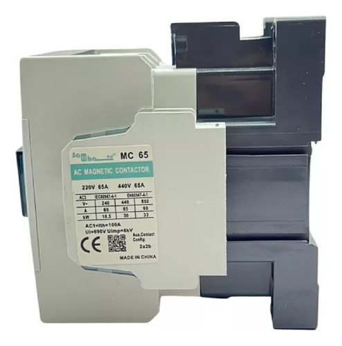 Contator Tripolar Modelo Mc65 65a 2na+2nf 220v Samwha