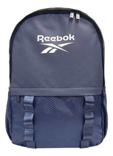 Mochila Reebok Casual Escolar Azul Backpack Diseño de la tela Liso