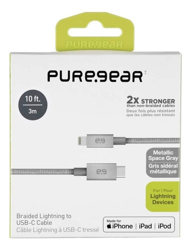 Puregear Cable 87w Mfi 3m Usb Tipo C Para iPhone SE 2022