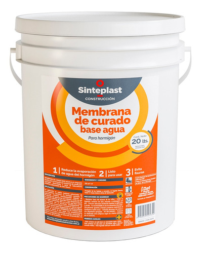 Membrana Curado Base Agua 20lt Sinteplast Alta Resistencia