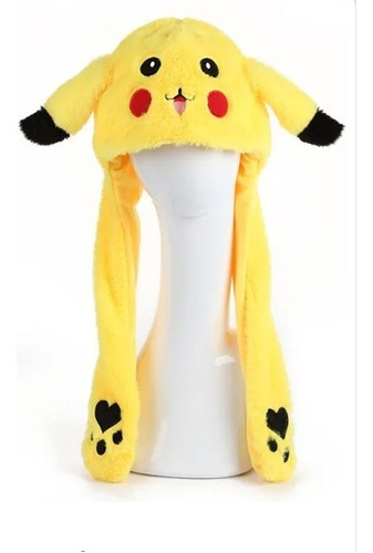 Gorro Levanta Orejas Pikachu Con Luz Mueve Orejas Luces