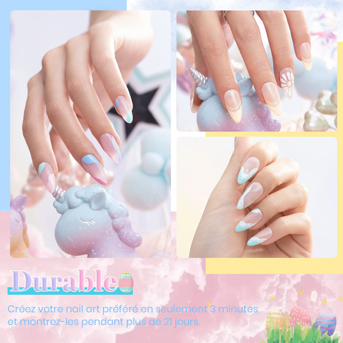 Juego De 6 Esmaltes Uñas De Gel En Tonos Pastel Lampara Uv