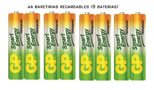 Baterias Pilas Recargables Gp  Aa 8 Unidades Originales