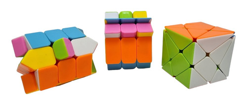 Pack Cubos Rubik Estuche Fanxin Formas Speed Stickerless