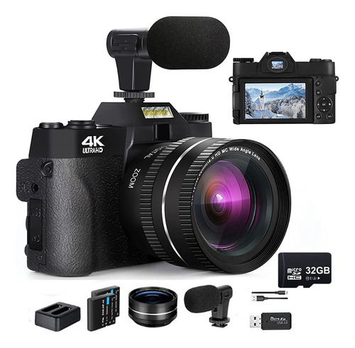 Digital De 48mp Videocámara Web 4k Con Wifi De 3  16x