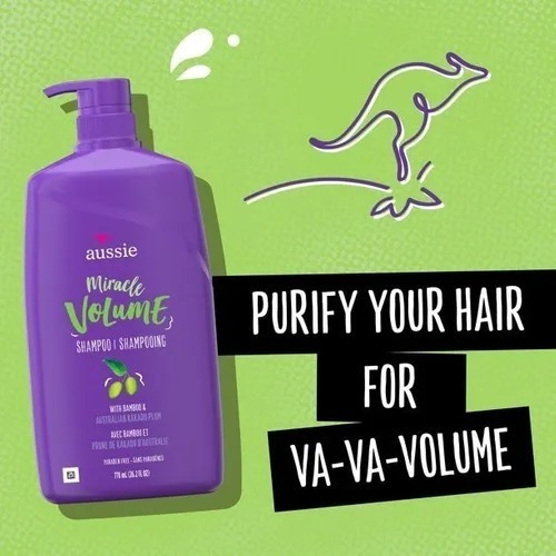 Aussie Miracle Volume Shampoo 778 Ml Importado Eua