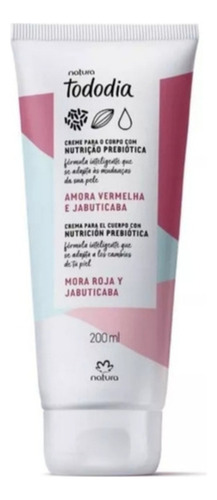 Creme Desodorante Corporal Nutritivo Natura Tododia Amora Vermelha e Jabuticaba