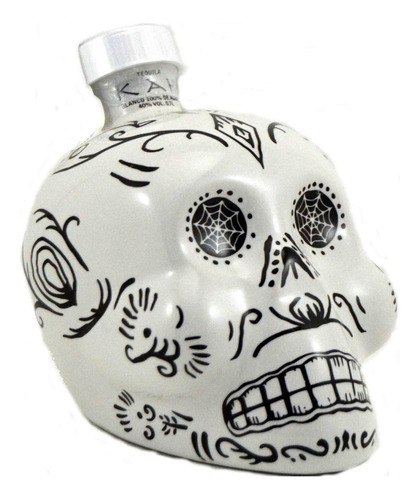 Tequila Kah Blanco 100% Agave 40° 700ml Botella Calavera