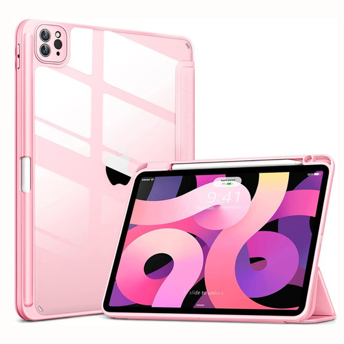 Case Smart @ iPad Air 4ta 5ta Gene 10.9 Transparente Rosado