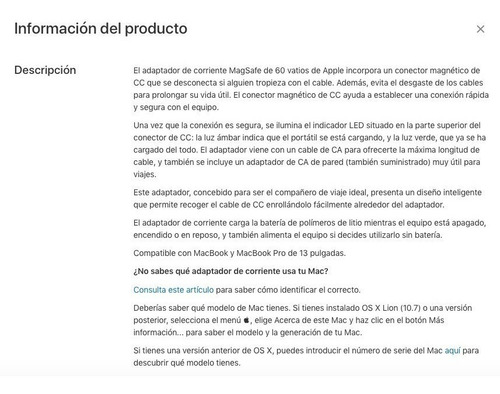 Cargador Magsafe 1 45w 60w 85w Para Mac 13 15 Mejor Calidad