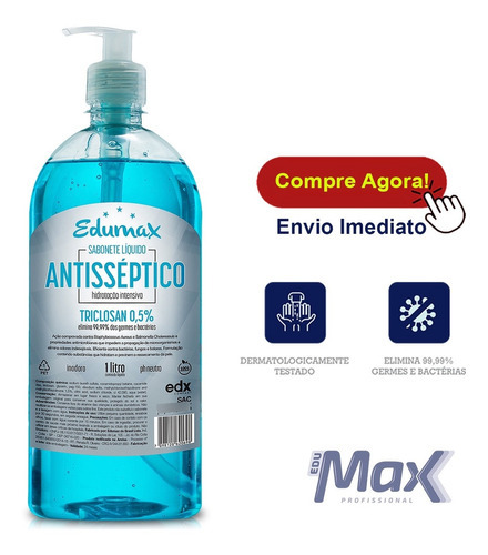 Sabonete Líquido Antisséptico Hidratação Intensiva Edumax 1l