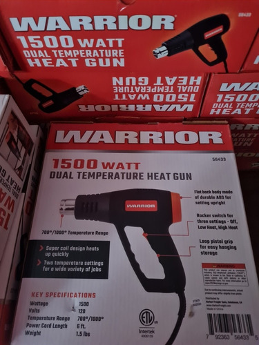 Imagen 4 de 4 de Pistola De Calor Warrior 700°a 1000° Alto Rendimiento 1500w