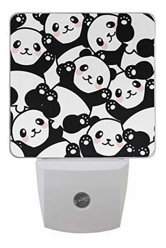 Vdsrup Lindo Bebe Panda Juego De Luces Nocturnas De 2 Adora