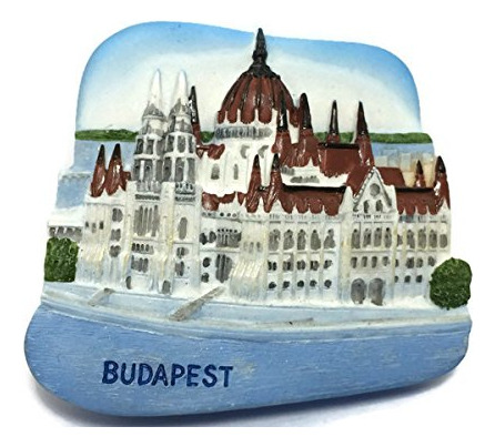 The Parliament Budapest Hungría - Imán De Resina 3d Para Nev